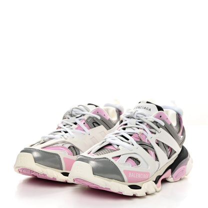 Balenciaga Mesh Rubber Tri-Color Womens Track Sneakers 37 White Pink Grey 3 of 10