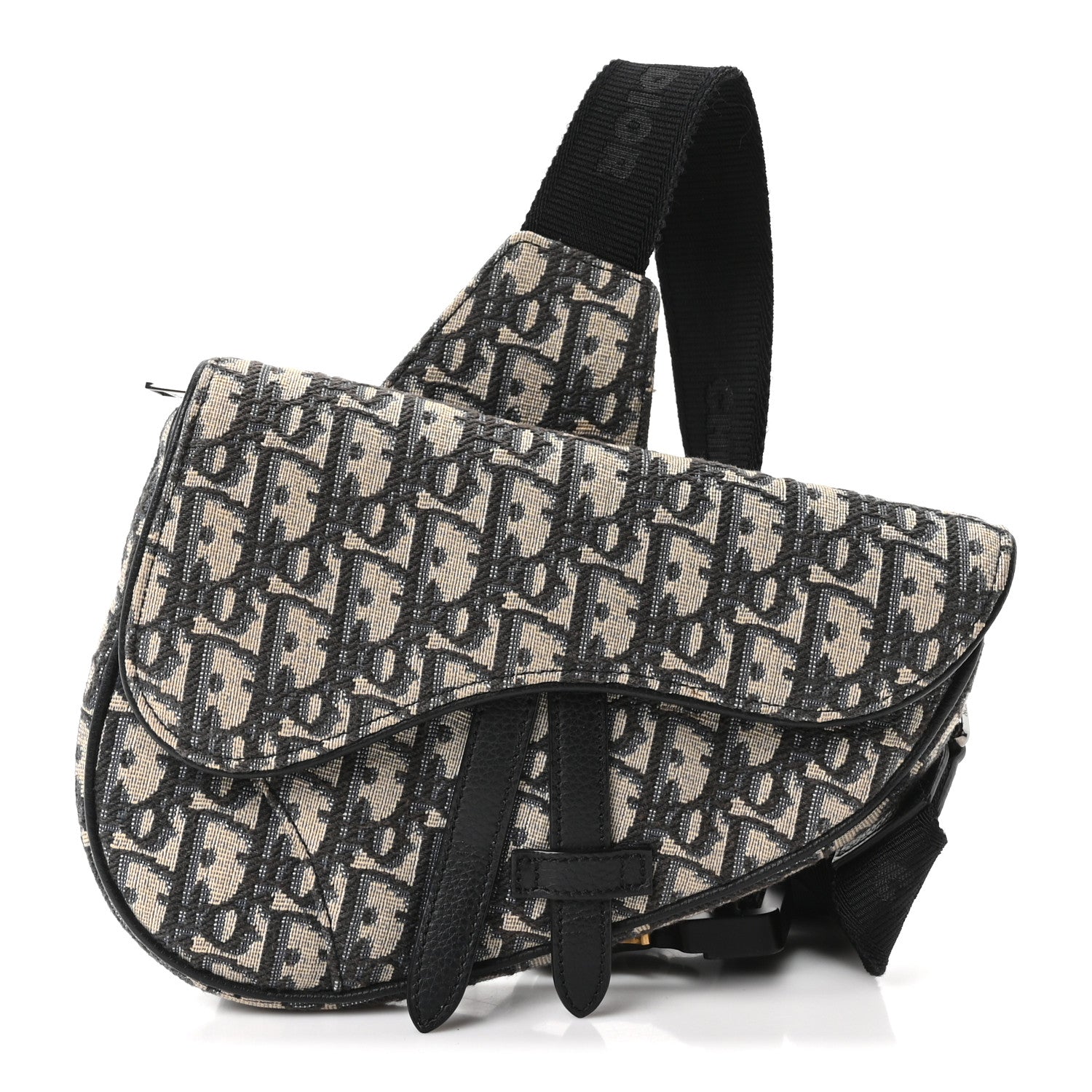 Christian Dior Oblique Mens Mini Saddle Bag Blue 1 of 9
