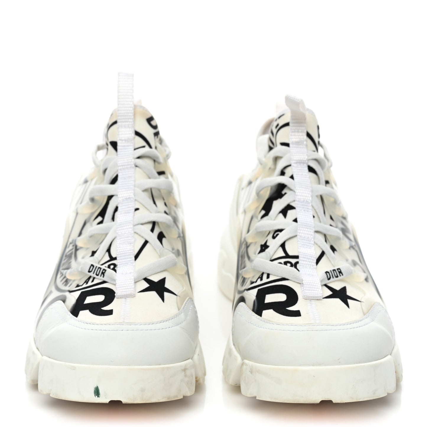 Neoprene Rubber Union Print Womens D-Connect Sneakers 40 Off White