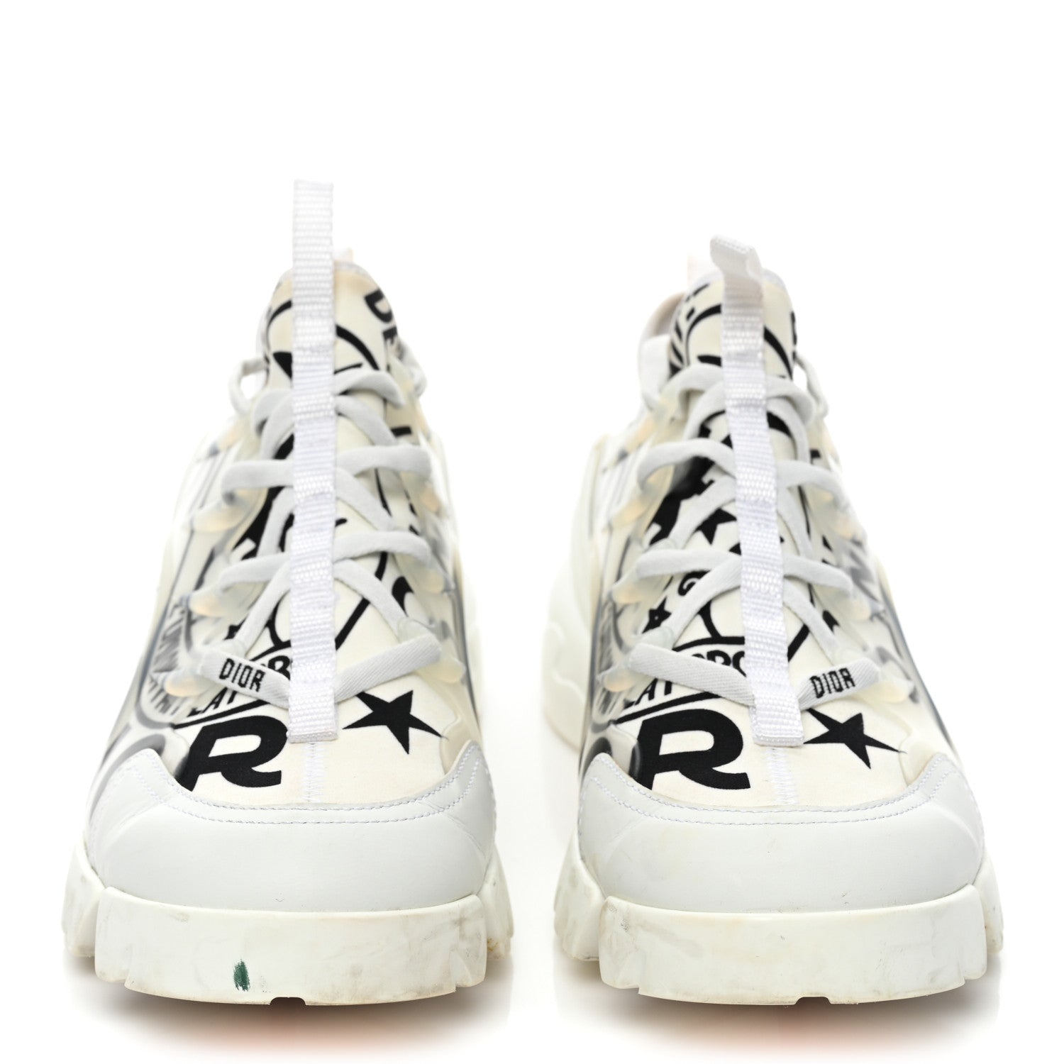 Christian Dior Neoprene Rubber Union Print Womens D-Connect Sneakers 40 Off White 2 of 21