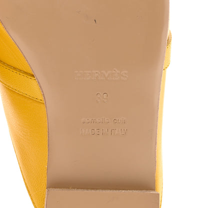 Hermes Goatskin Oz Mules 39 Jaune Sable 6 of 11