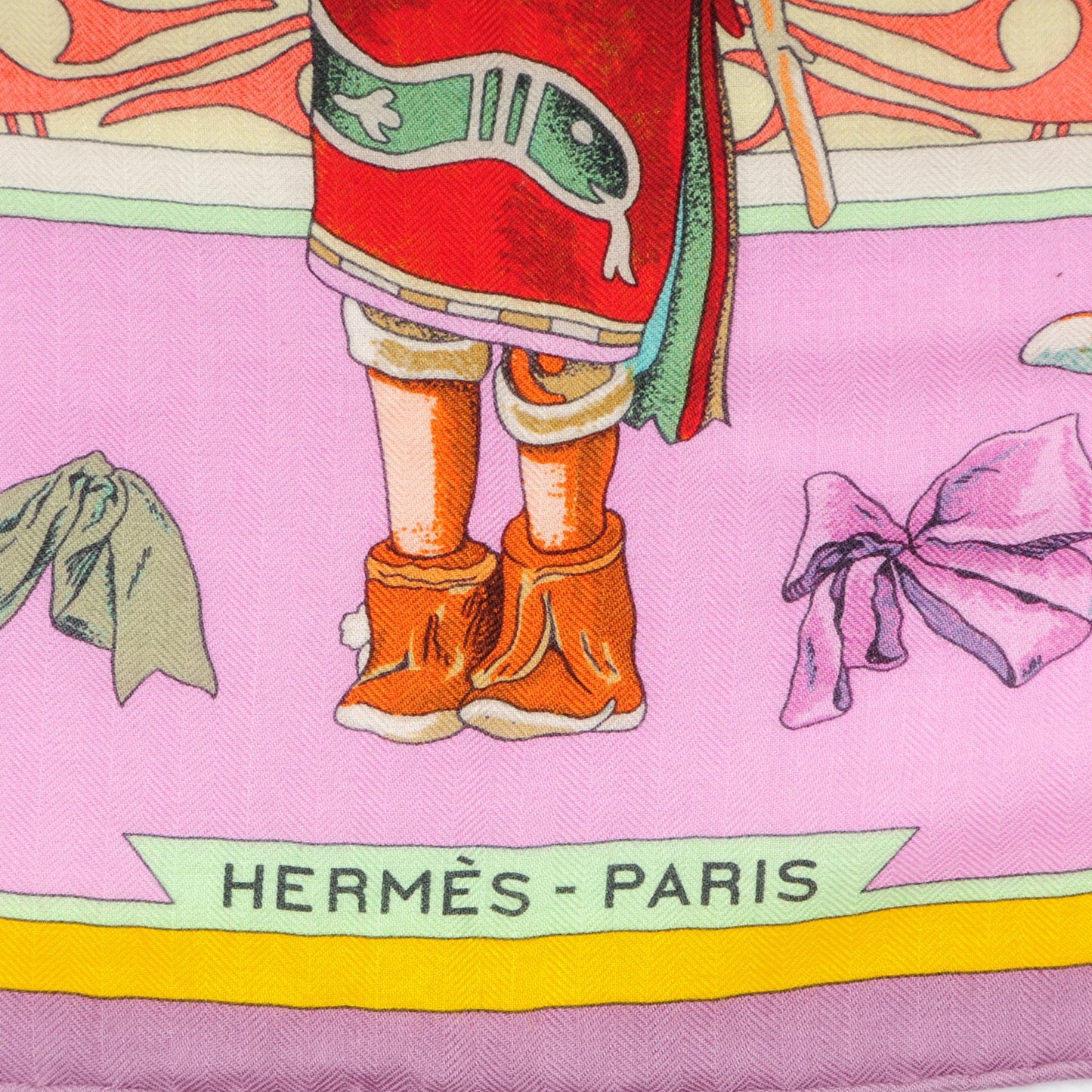 Cashmere Silk Kachinas Shawl 140 Mauve Rose Bonbon Jaune Vif