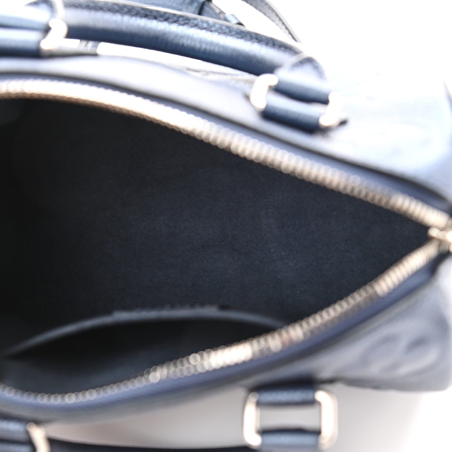 Louis Vuitton Metallic Empreinte Monogram Giant Speedy Bandouliere 20 Navy Nacre 5 of 10