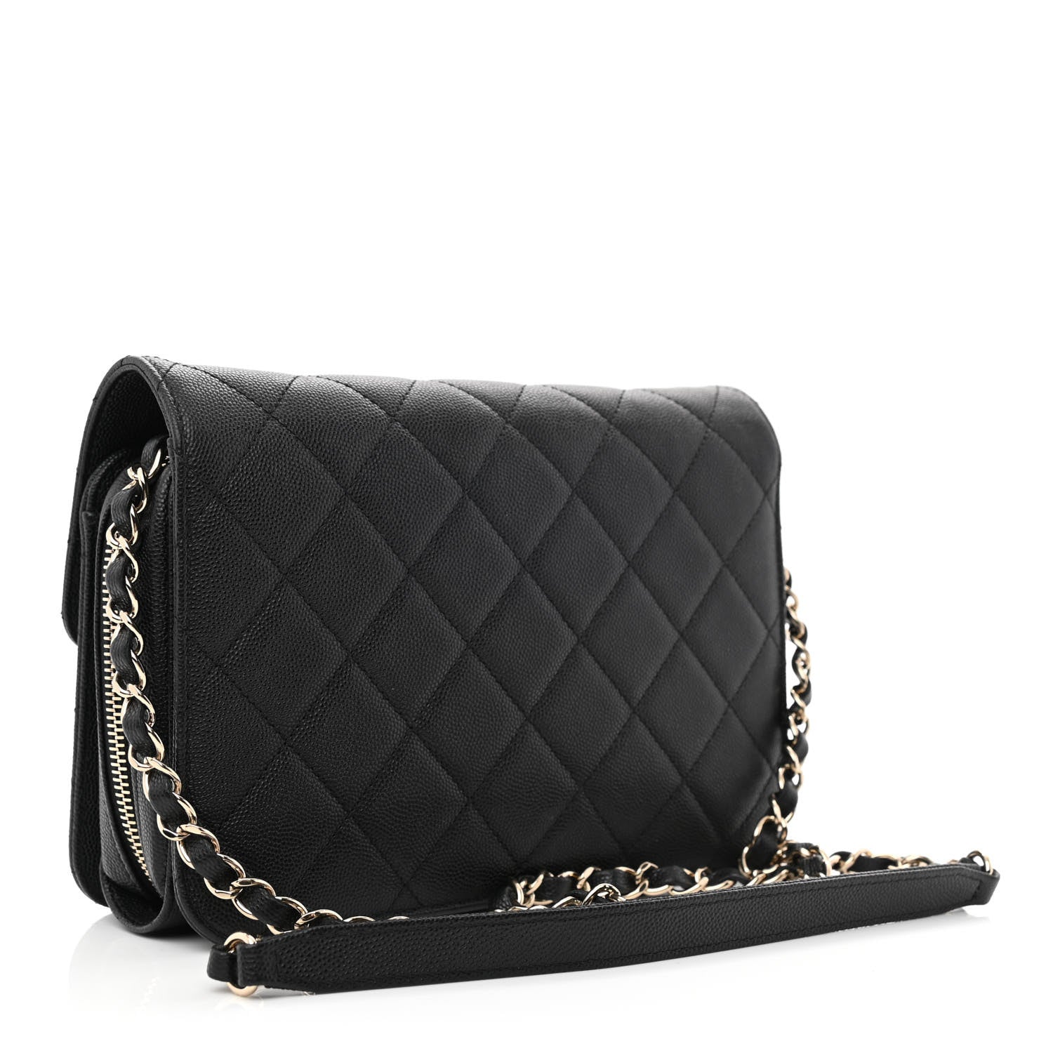 Chanel Caviar Quilted Large Like A Wallet Flap Black 2 of 11