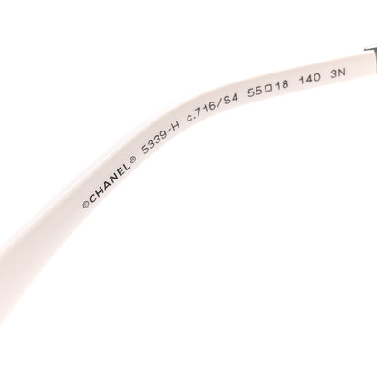 Chanel Acetate Butterfly Winter Pearl Sunglasses 5339-H White 5 of 8