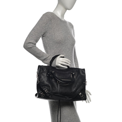 Balenciaga Chevre Silver Metallic Edge Hardware City Black 2 of 7