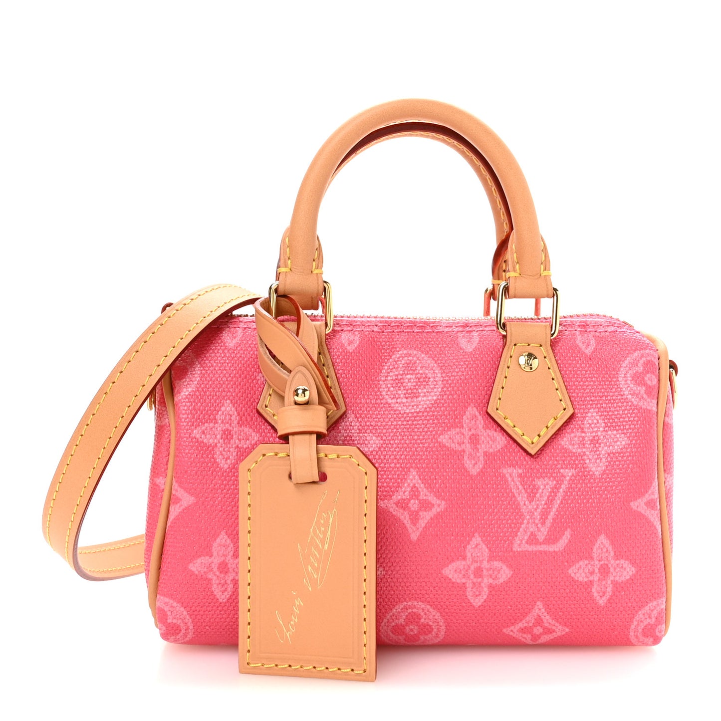 Monogram Origine Nano Speedy Bandouliere Rose Ruban
