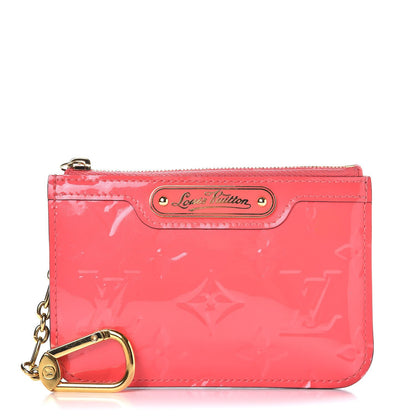 Louis Vuitton Vernis Key Pouch Rose Litchi 1 of 8