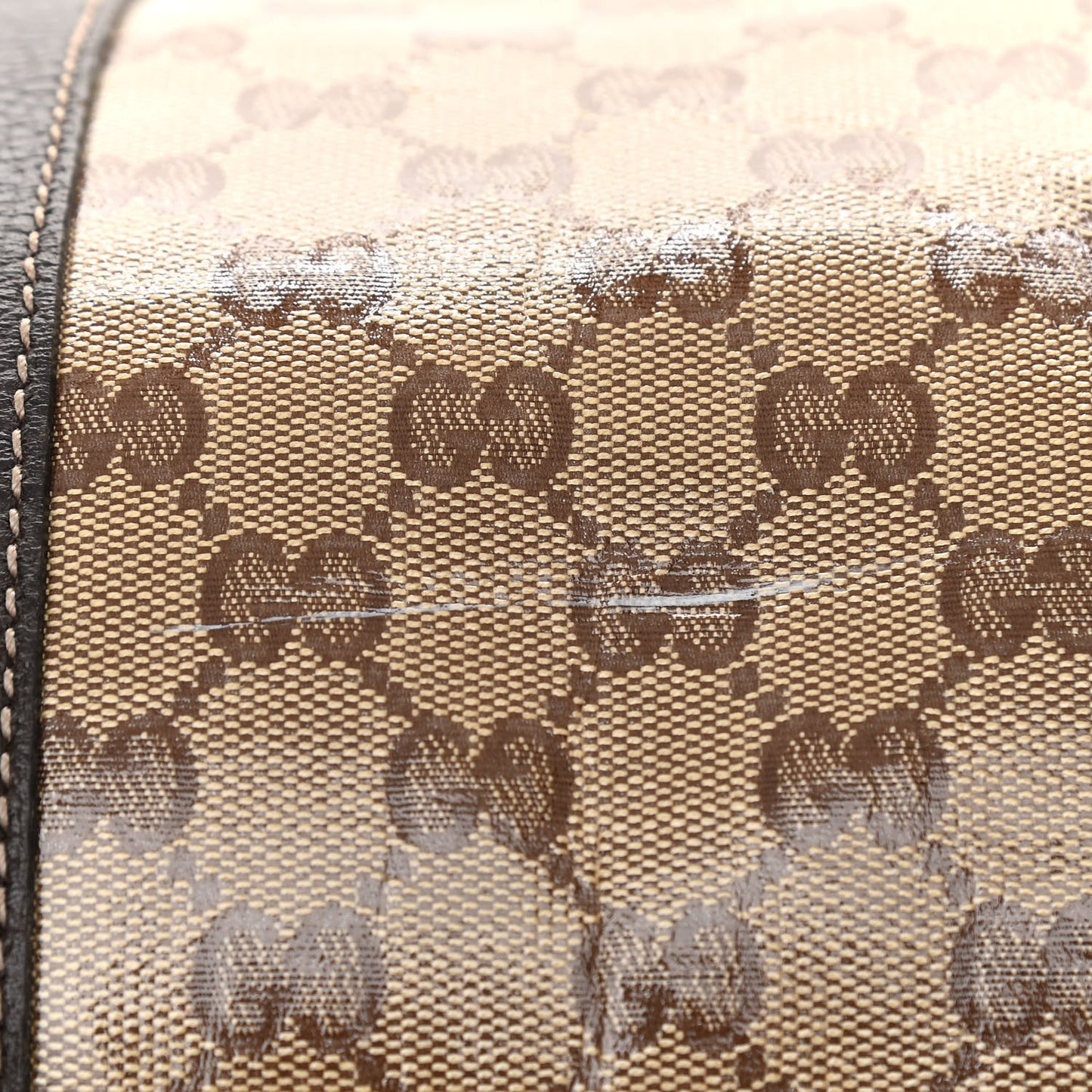 Crystal Monogram Medium Joy Boston Dark Brown