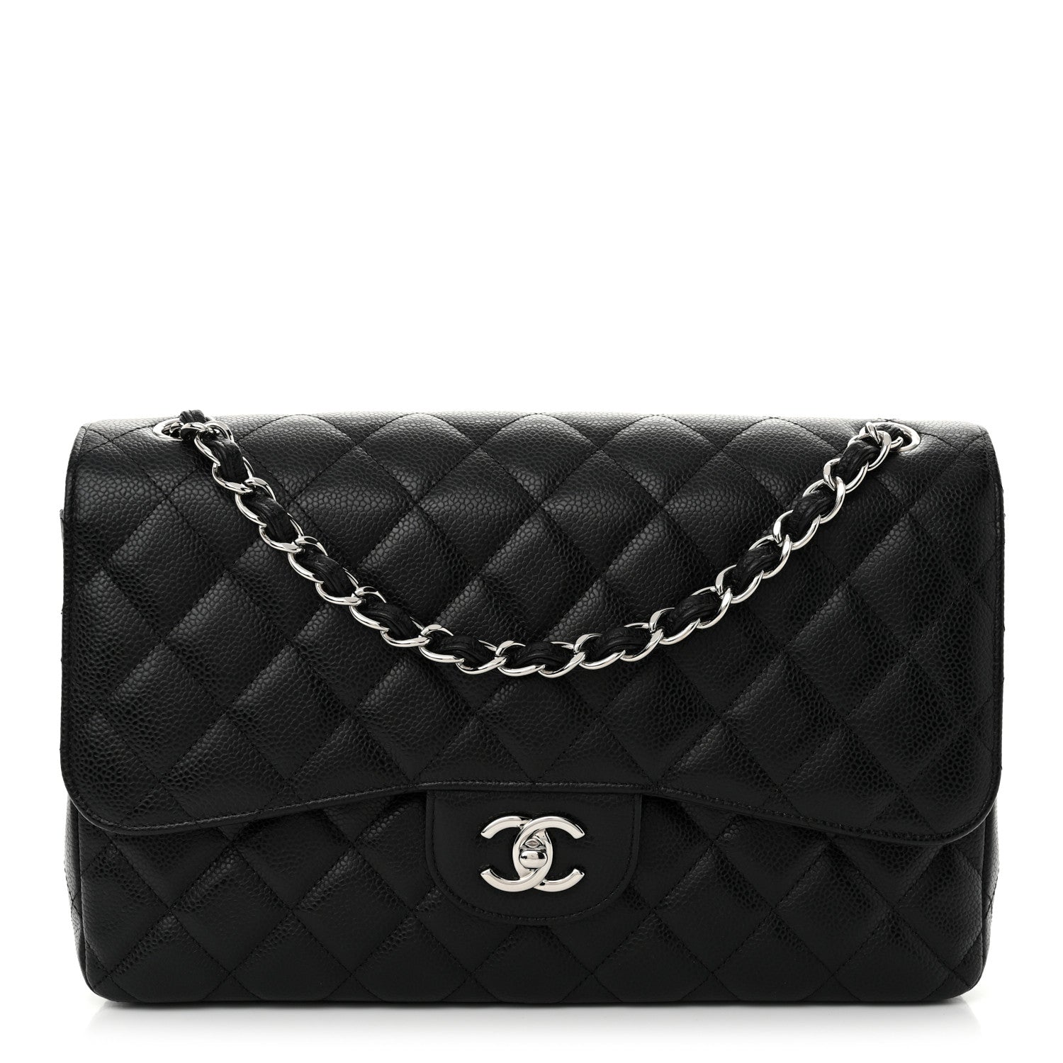 Chanel Caviar Quilted Jumbo Double Flap Black 1 of 11