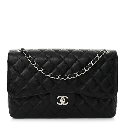 Chanel Caviar Quilted Jumbo Double Flap Black 1 of 11