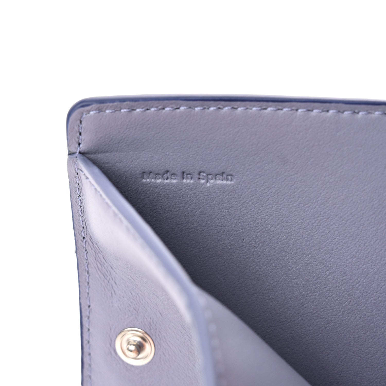 Loewe X HOWLS MOVING CASTLE Satin Calfskin Calcifer Compact Zip Wallet Marine 9 of 13
