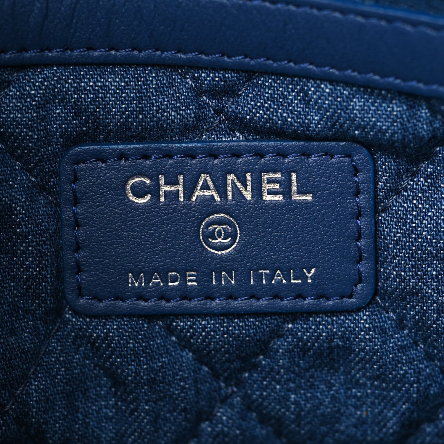 Chanel Denim Pocket Medium Cosmetic Case Blue 6 of 9