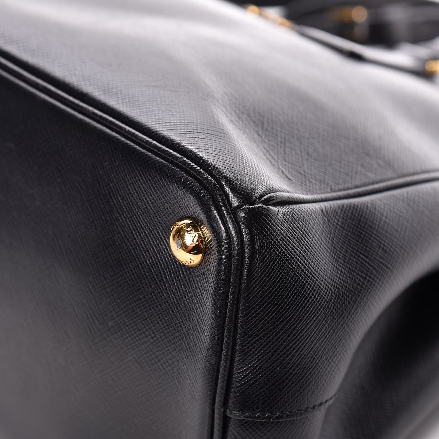 Saffiano Small Galleria Double Zip Tote Black
