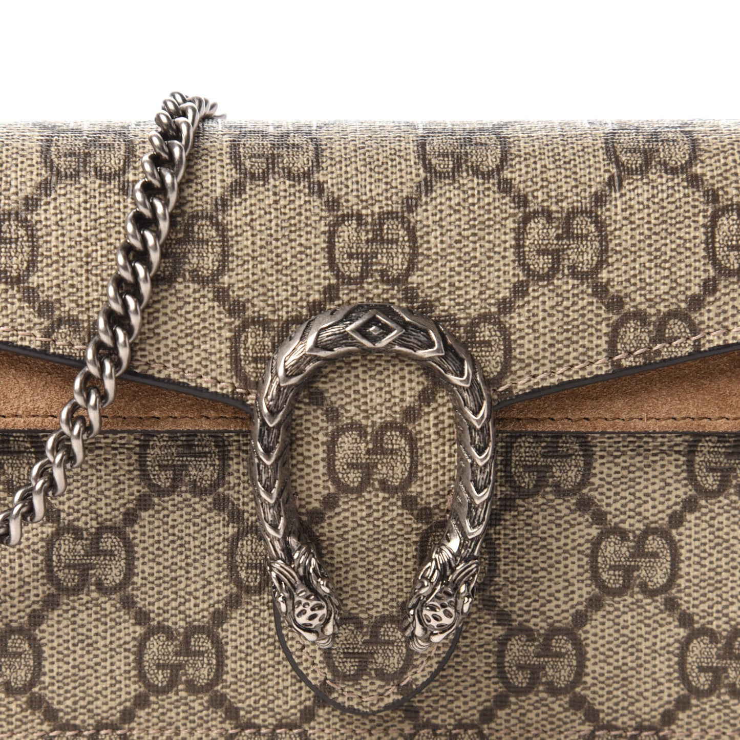 GG Supreme Monogram Super Mini Dionysus Shoulder Bag Taupe