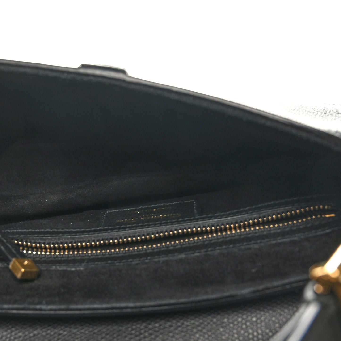 Grained Calfskin Saddle Bag Black