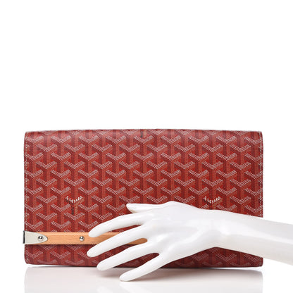 Goyard Goyardine Monte Carlo Bois Clutch Red 2 of 8