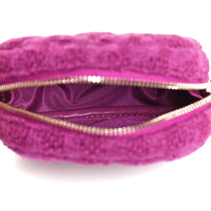 Chanel Tweed Lambskin Quilted Waist Bag With Coin Purse Fuchsia 5 of 13
