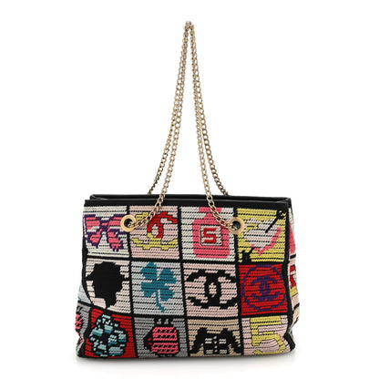 Chanel Needlepoint Precious Symbols Shoulder Bag Black 1 of 16