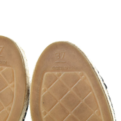 Chanel Linen CC Espadrilles 37 Black 6 of 10