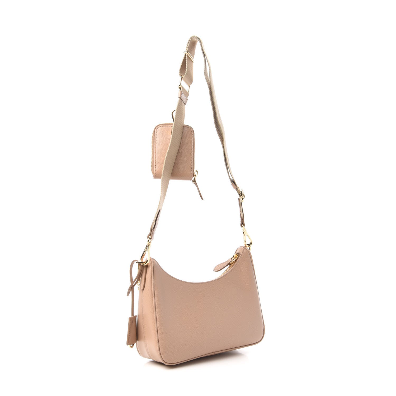 Prada Saffiano Re-Edition 2005 Shoulder Bag Cammeo Beige 3 of 10