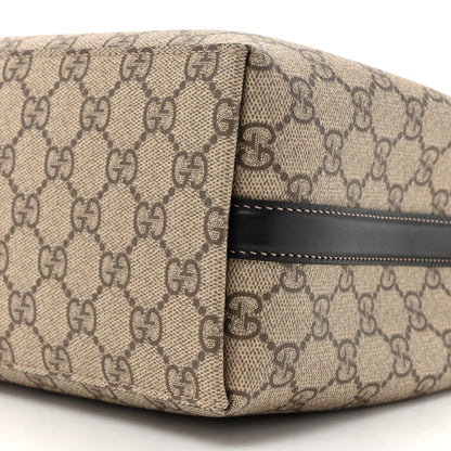 Gucci GG Supreme Monogram Emblem Mini Bucket Bag Beige Dark Brown Black Beige Dark Brown Black 9 of 10