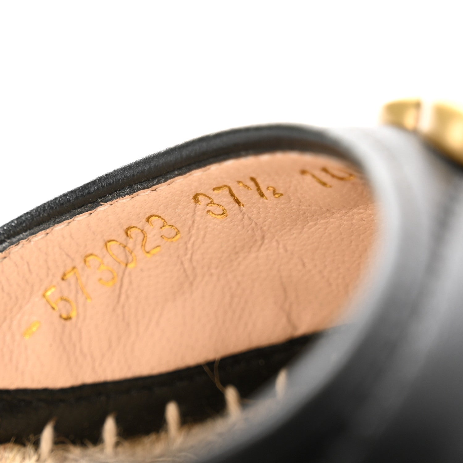 Gucci Nappa Matelasse GG Marmont Ankle Wrap Platform 35/120mm Espadrille Wedges 37.5 Black 8 of 12