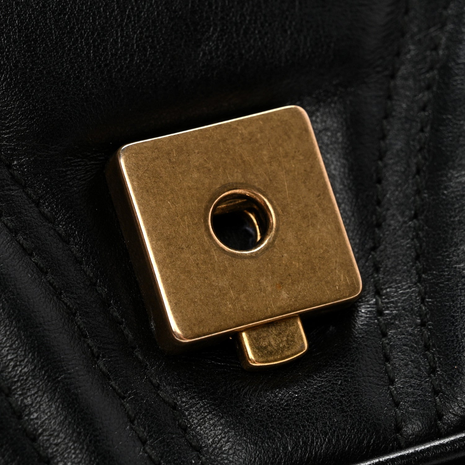 Gucci Calfskin Matelasse Small GG Marmont Shoulder Bag Black 11 of 11