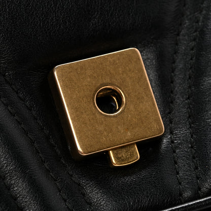 Gucci Calfskin Matelasse Small GG Marmont Shoulder Bag Black 11 of 11