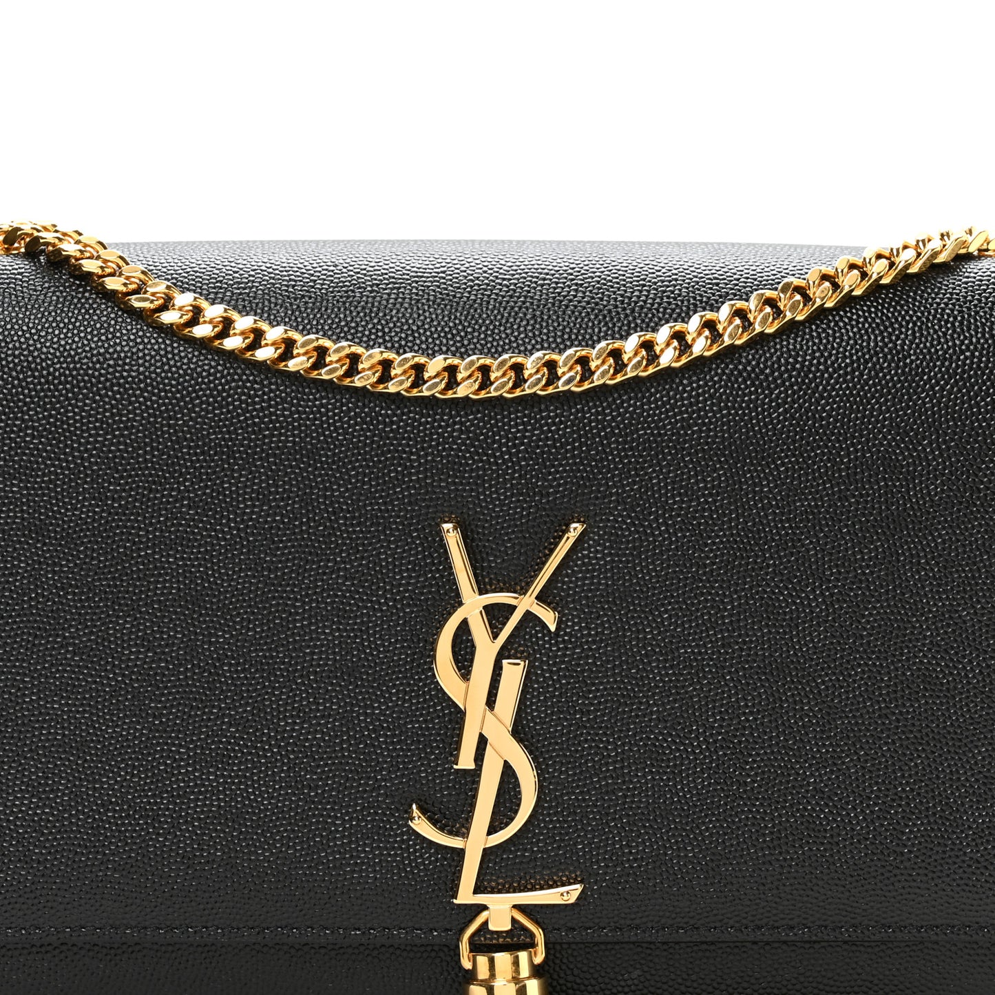 Grain De Poudre Medium Classic Monogram Kate Tassel Satchel Black