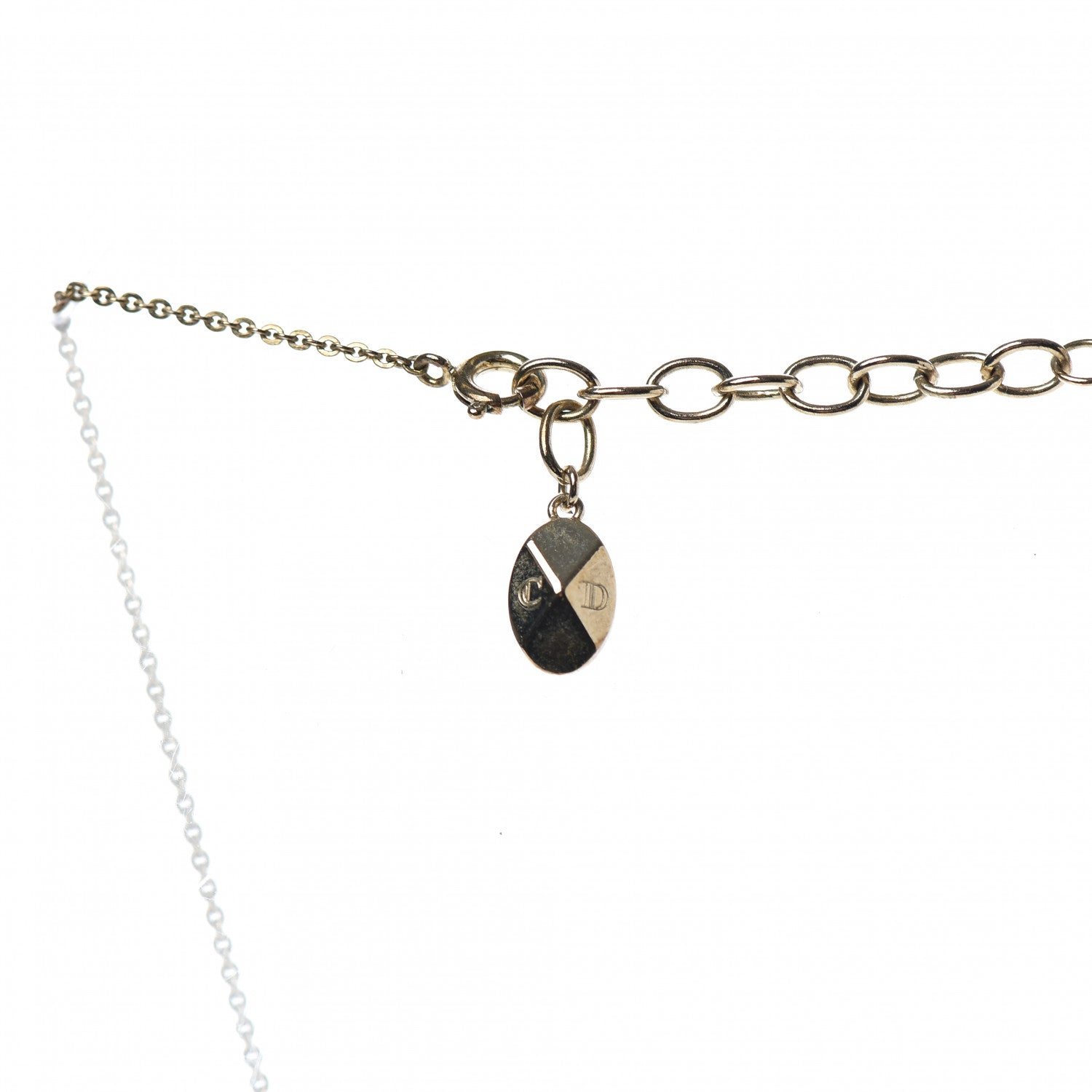 Christian Dior Crystal Tell Me Dior Zodiac Taurus Necklace Gold 6 of 6