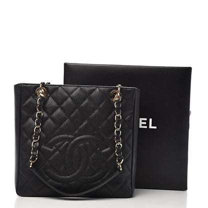 Chanel Caviar Quilted Petit Shopping Tote PST Black 11 of 11