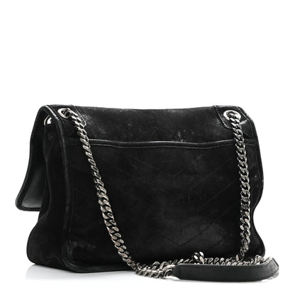 Saint Laurent Suede Monogram Medium Niki Chain Satchel Black 2 of 11