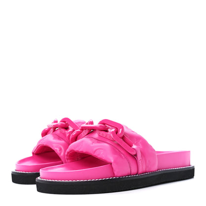 Louis Vuitton Calfskin Embossed Monogram Sunset Flat Comfort Mule 39 Rose Pop 3 of 8