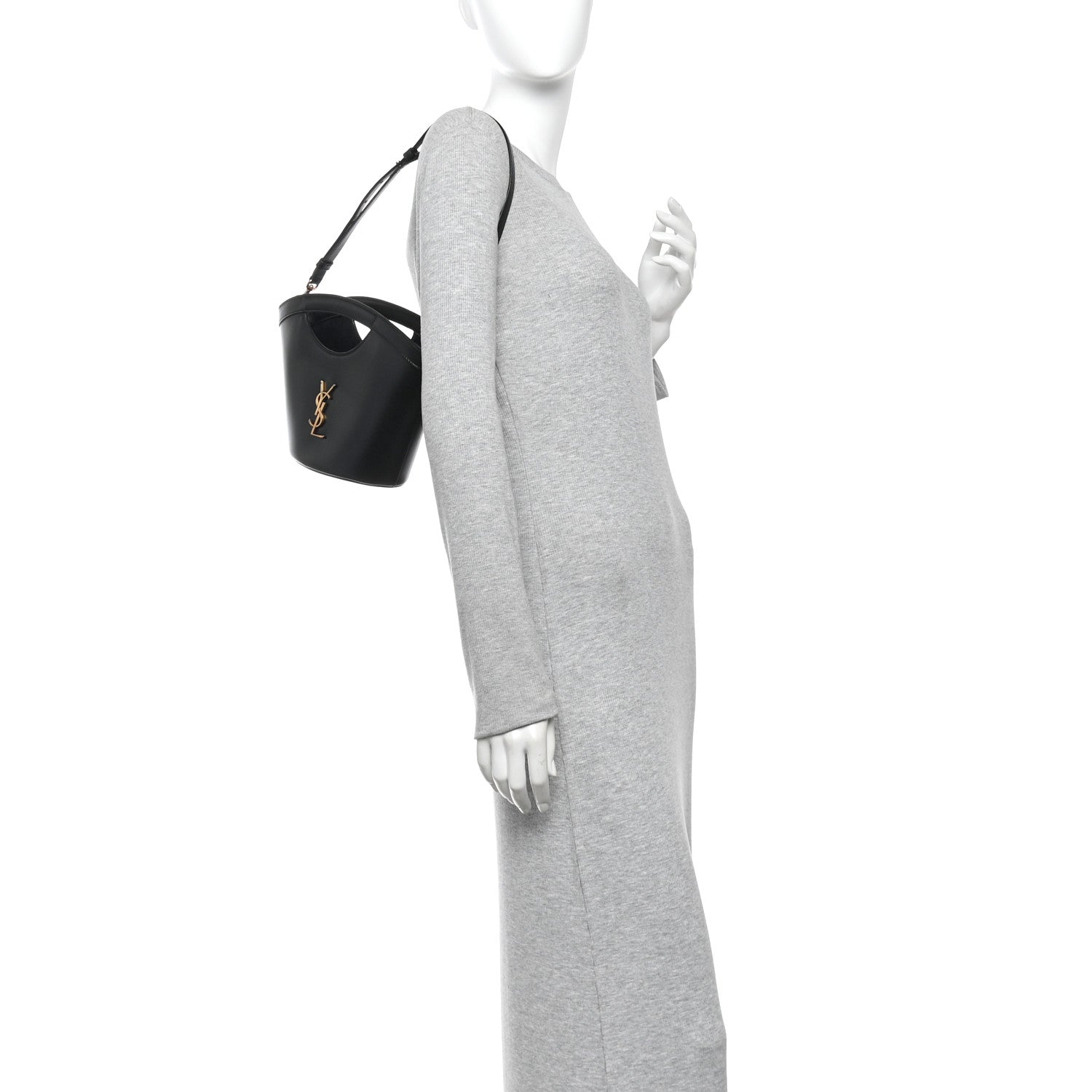 Saint Laurent Calfskin Mini Celia Tote Black 2 of 10