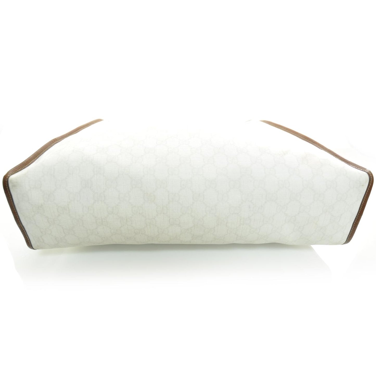 GG Plus Monogram Large Signature Web Loop Tote White