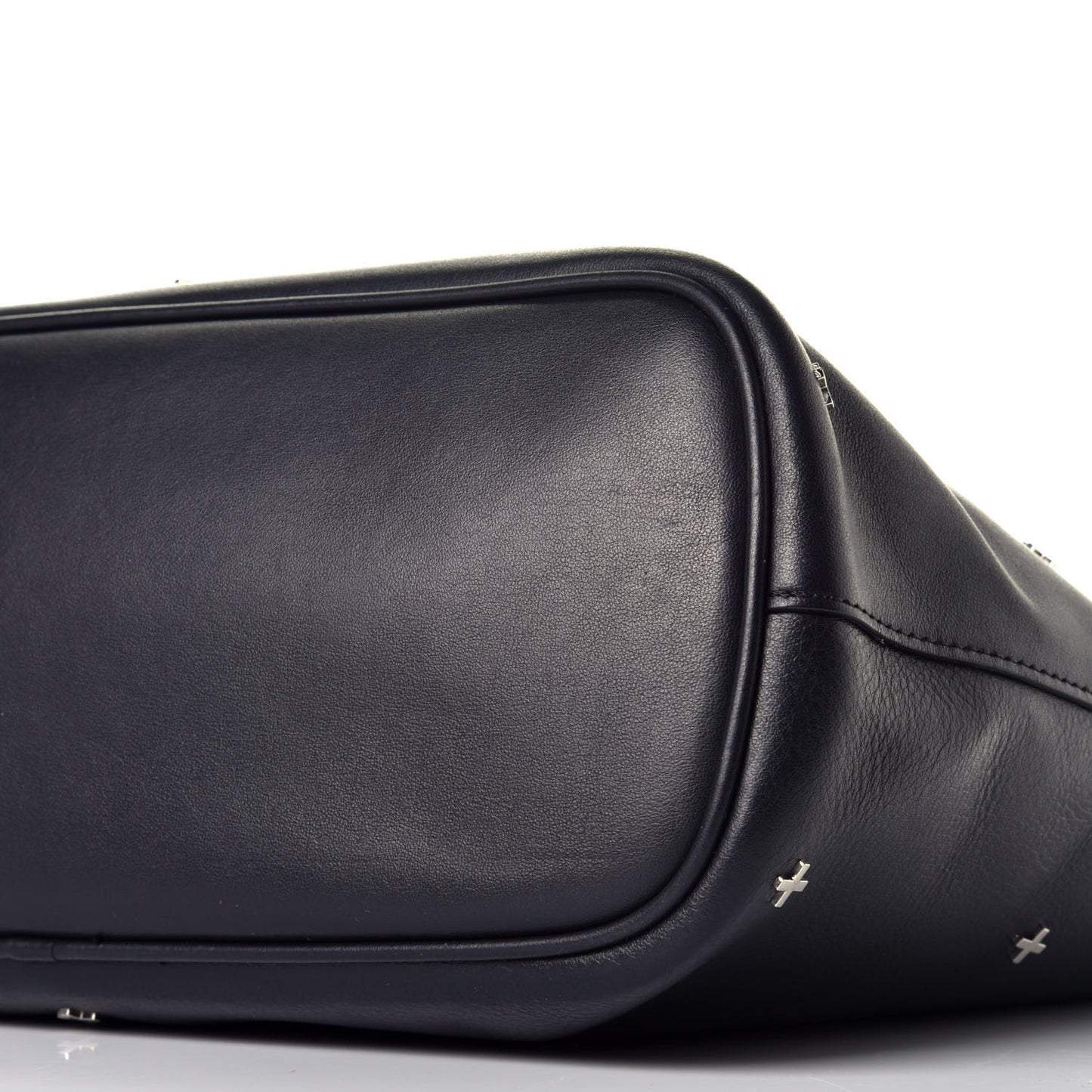 Calfskin Metal Cross Small Antigona Tote Black