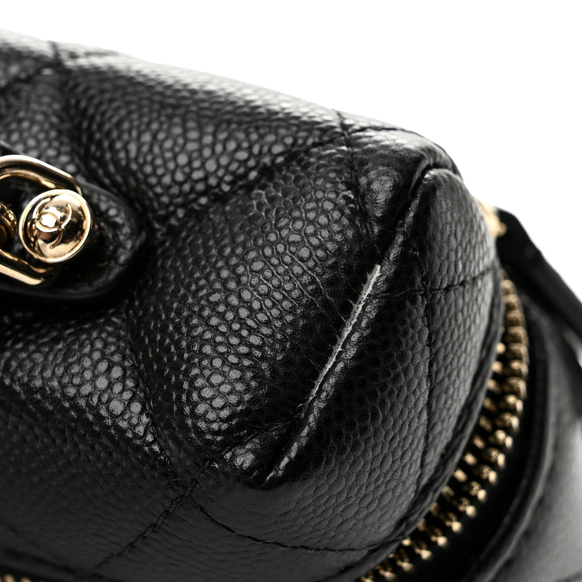 Chanel Caviar Quilted Top Handle Slim Vanity With Chain Black 12 of 12