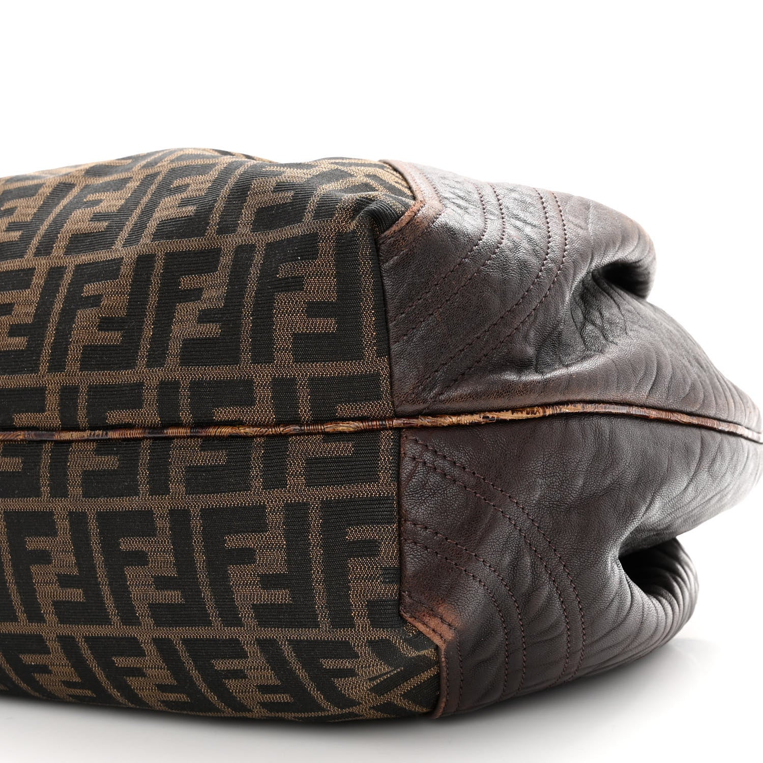 Fendi Zucca Nappa Nuvolata Vitello Tortuga Spy Tobacco Moro 11 of 17