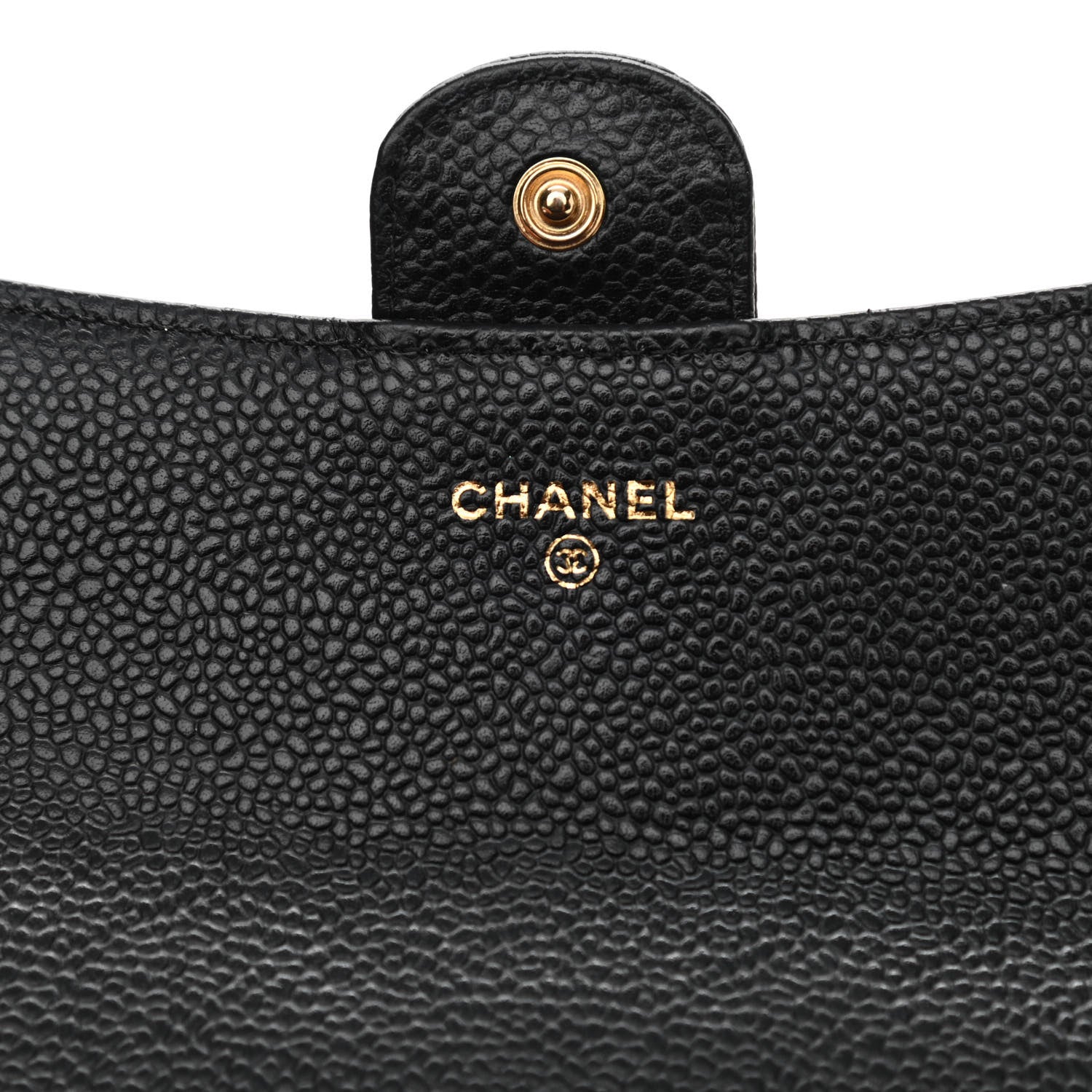 Chanel Caviar Quilted Large Gusset Flap Wallet Black 5 of 7
