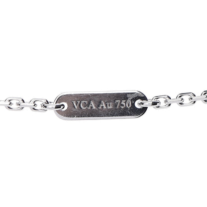 Van Cleef & Arpels 18K White Gold Diamond Small Frivole Pendant Necklace 6 of 8