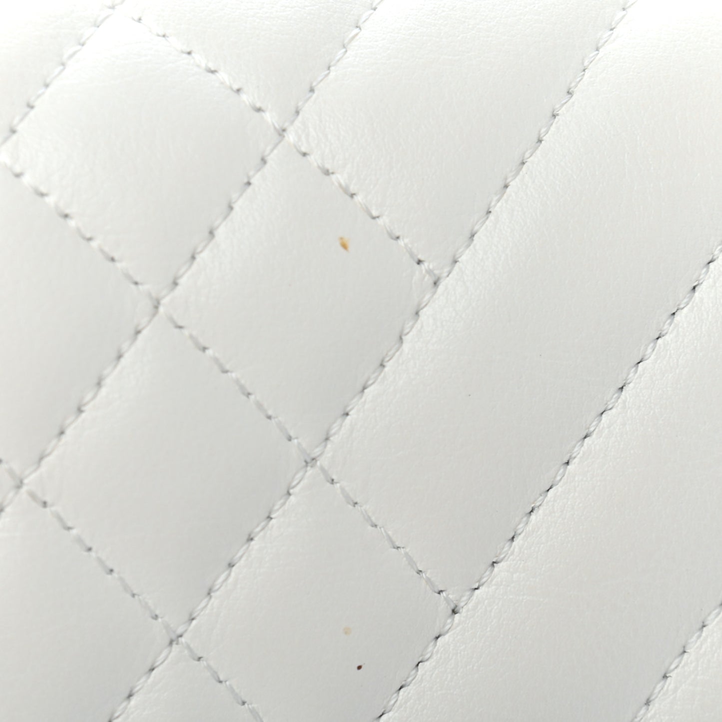 Lambskin Quilted Chevron Medium Boy Flap White