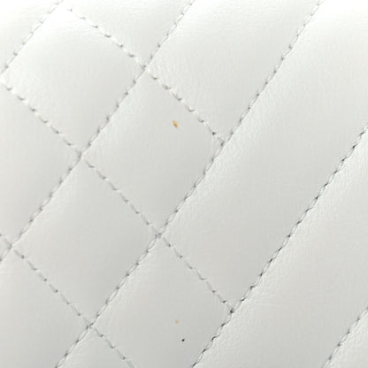 Chanel Lambskin Quilted Chevron Medium Boy Flap White 11 of 24
