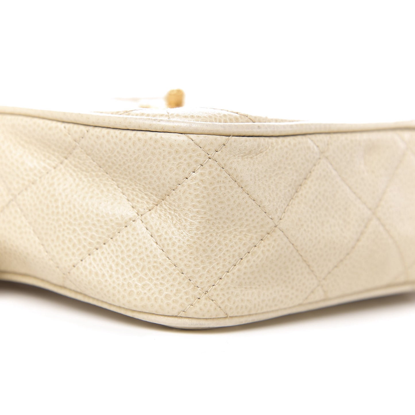 Caviar Quilted Camera Case Beige Clair