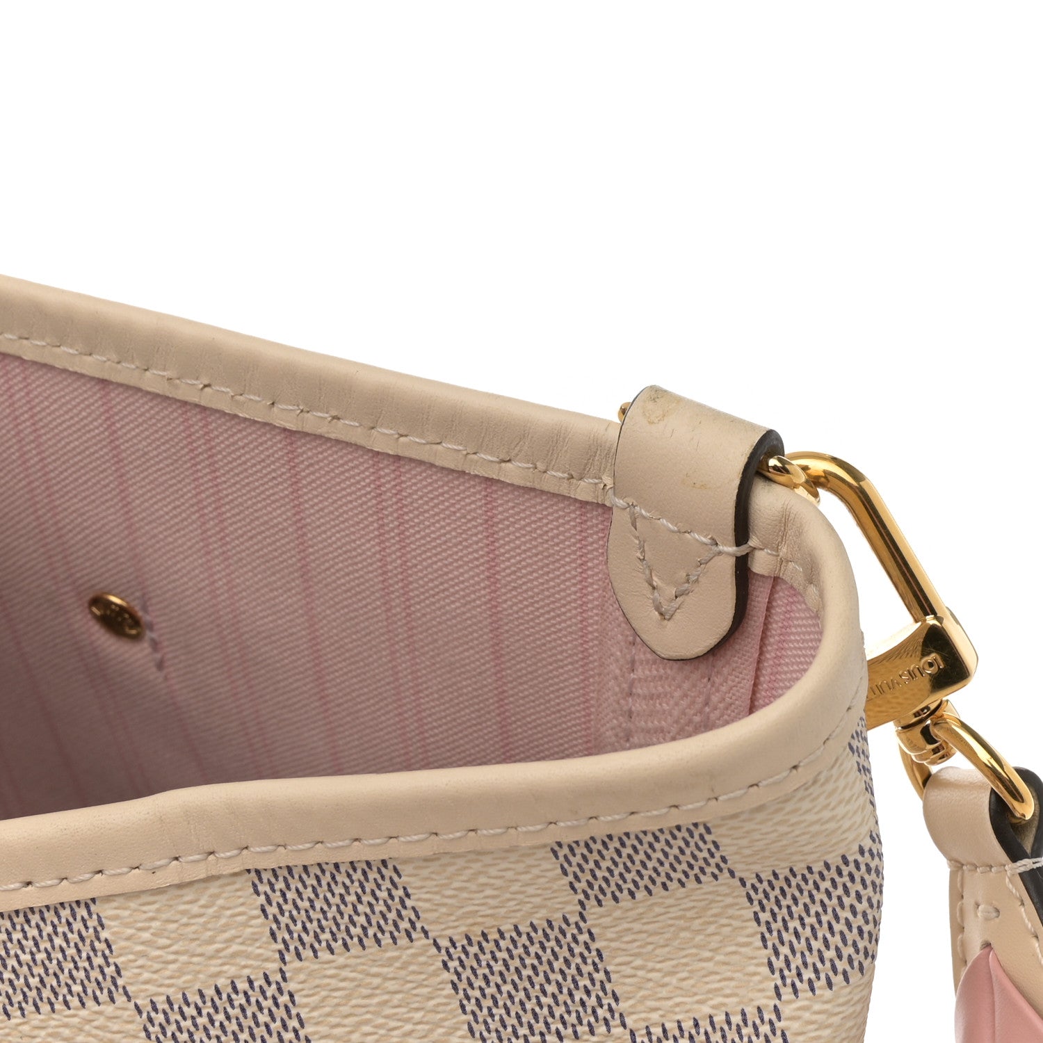 Louis Vuitton Damier Azur Braided Neverfull MM Pink 15 of 17