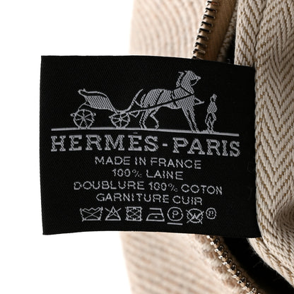 Hermes Wool Small Au Carre Bride-A-Brac Pouch Seigle 6 of 7