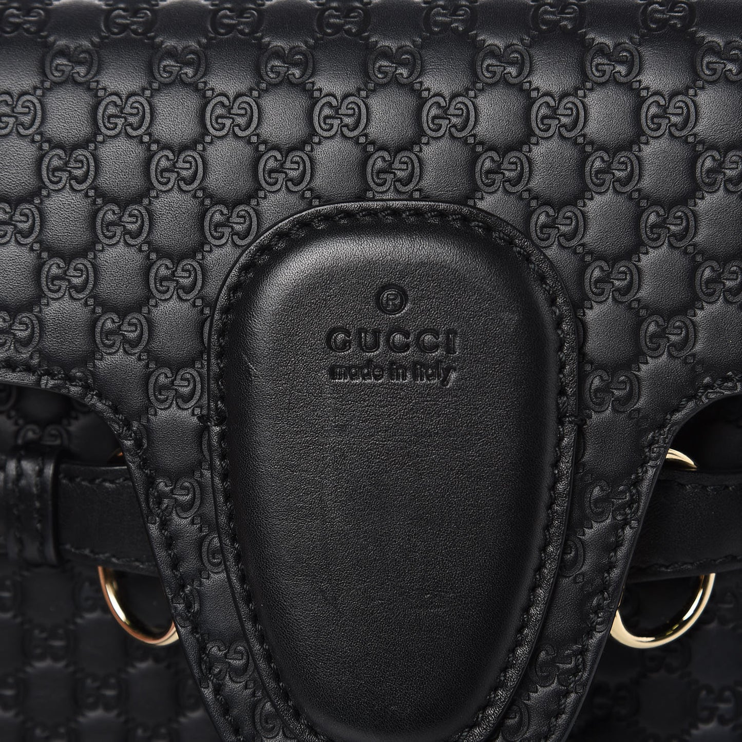 Microguccissima Medium Emily Chain Shoulder Bag Black