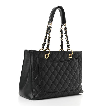 Chanel Caviar Quilted Grand Shopping Tote GST Black 3 of 8