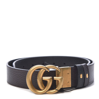 Gucci Calfskin Double G Reversible 37mm Belt 85 34 Black Cocoa 1 of 8