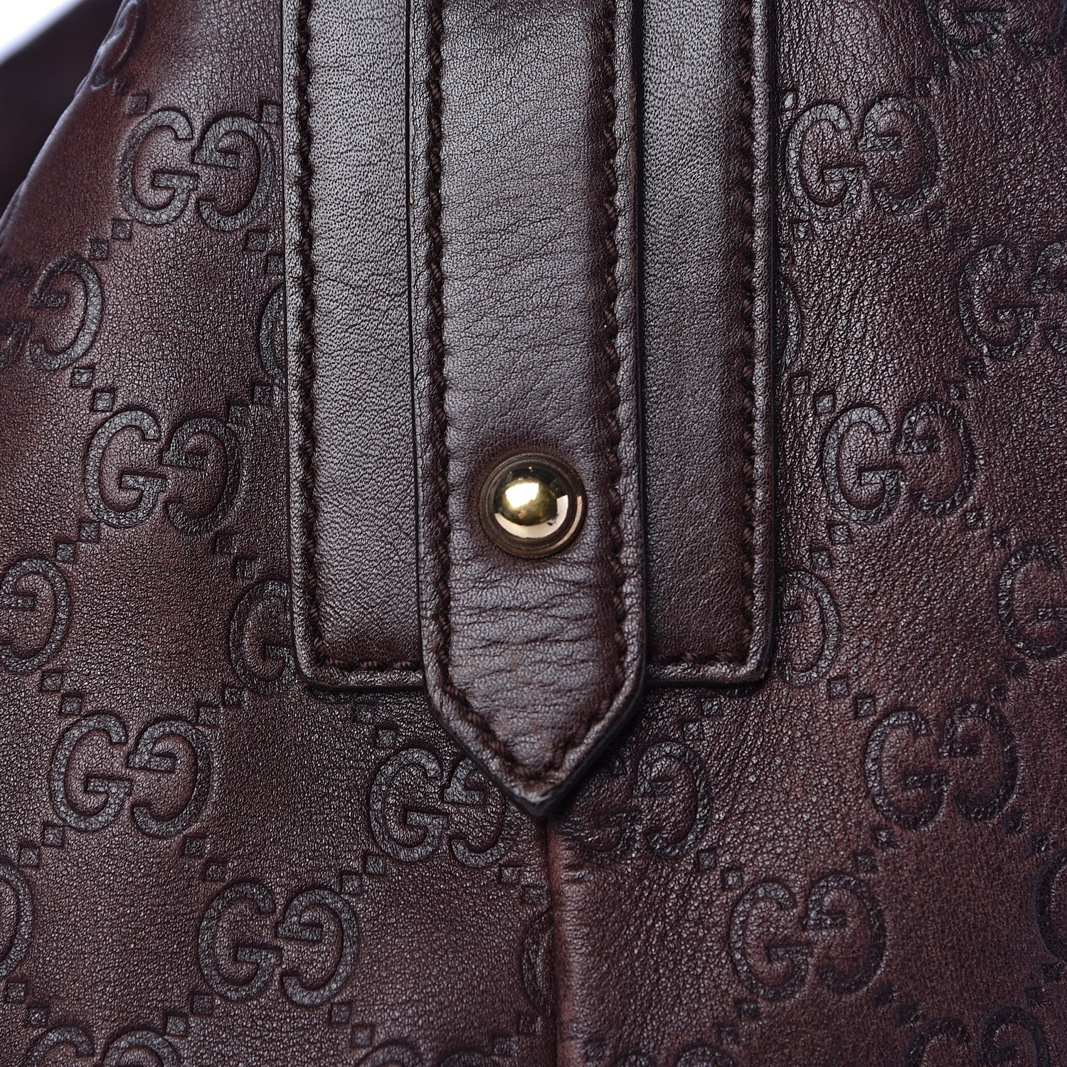Gucci Guccissima Large Horsebit Chain Hobo Chocolate 13 of 19